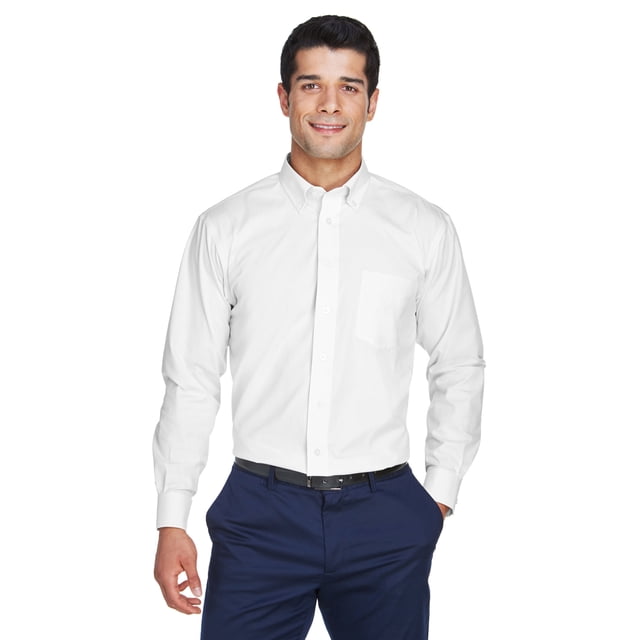 Crown Woven Collection® Solid Oxford para hombre BLANCO 3XL Devon & Jones D630