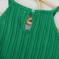 thumbnail image 6 of Girl Summer Outfits Sleeveless Ruffle Halter Casual Tops and Baggy Wide-Leg Pants Girls 2 Piece Outfits Set 2-3 Years Toddler Girl Clothes Girl Fashion, 6 of 6