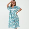 thumbnail image 1 of Camisón Con Diseno Floral Frescos Pijama Verano Mujer, 1 of 8
