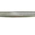 thumbnail image 3 of Benjaza 29" Semicircular Sleek Tapered Leg Metal and Glass Sofa Table in Silver, 3 of 5
