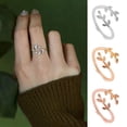 thumbnail image 2 of Anillo De Dedo Anillo De Hoja Ajustable Anillo Abierto Regalo De Joyería Para Niñas Mujeres Kearding AP006156-01, 2 of 6