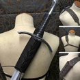 thumbnail image 4 of Retro Leather Adjustable Shoulder Back Sword Holder Medieval Armor Gothic Steampunk Halloween Costume Warrior Cosplay Accessory, 4 of 5