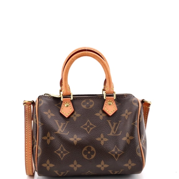 Pre-Owned Speedy Bandouliere Bag Monogram Canvas Nano By Rebag