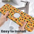 thumbnail image 6 of Pofeuu Bohemian Sunflower Print Splash Guard for Sink Faucet Sink Gadgets-Splash Guard Behind Faucet Drip Catcher for Kitchen, Bathroom,Sink Mat, 6 of 7