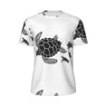 thumbnail image 5 of Wukai Family Of Sea Turtles Print Men's Short-Sleeved Mesh T-Shirt,Quick-Dry Short Sleeve Workout T-Shirt-X-Small, 5 of 8
