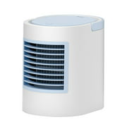 YellowDell WT-F11 Mini Desktop Fan Portable Fan Oval Shape Cooling Fan For Dormitory blue