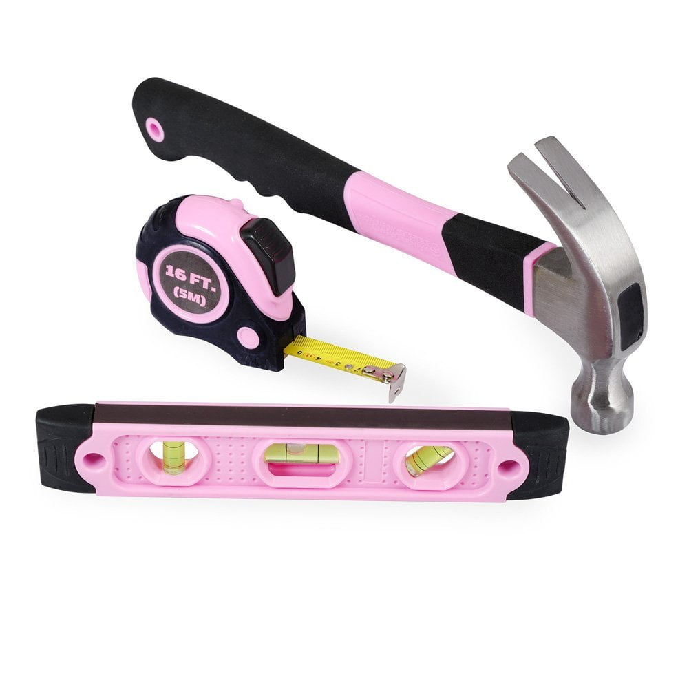 WORKPRO 103Piece Pink Tool Kit Ladies Hand Tool Set with Easy