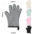 thumbnail image 6 of MAD SHARK Silicone Oven Mitts Heat Resistant 450 Degrees,Waterproof & Non-Slip Oven Gloves with Fingers,Cotton Lined Silicone Oven Gloves Kitchen Mitts for Baking Cooking Barbecue,Women,Oven (GREY1), 6 of 12
