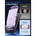 thumbnail image 6 of Mumba Slim Clear Case for Nintendo Switch 2 2025, Crystal Protective Clear Back Cover with Quick-Release Joy-Con Design and TPU Grip Compatible with New Nintendo Switch 2 7.9 Inch Console (Purple), 6 of 10