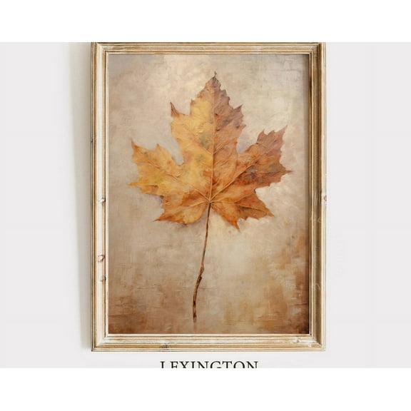 Miluva Rustic Fall Decor Wall Art Leaf Art Still Life Vintage Autumn Print Leaf Botanical Wall Art Thanksgiving Decor Nature 186 ,Decor For Living Room Bedroom, 8x12 UNFRAMED