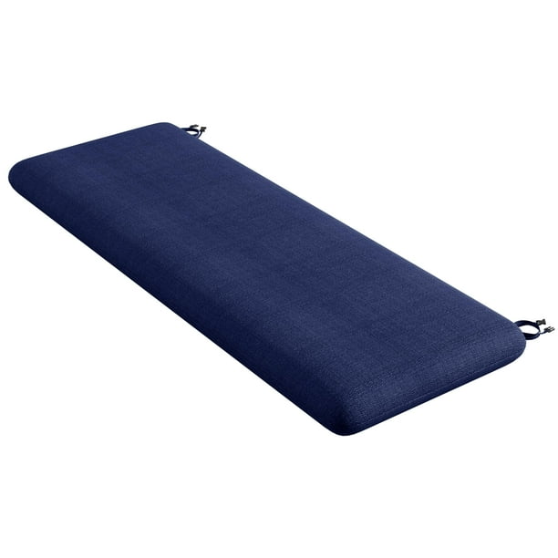 Codi Cojín de banco para exteriores para muebles de patio, 48 x 18 x 3 pulgadas, textura de lino, resistente a la decoloración, funda extraíble impermeable, cómoda espuma de alta densidad para jardín