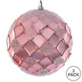 thumbnail image 3 of Vickerman 4.75" Rose Gold Net Beaded Ball, 3 per Bag, 3 of 3