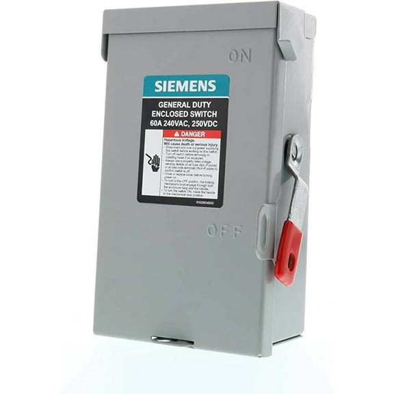 Siemens Fusible, Safety Switch, General Duty, 240 V, 2PST, NEMA 3R GF222NRA