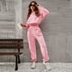 thumbnail image 4 of Puntoco Mujer Casual Cutumn e Invierno Color Sólido Jersey Con Capucha Camisa De Manga Larga+Pantalones Traje Liquidación Puntoco Puntoco-6646, 4 of 8