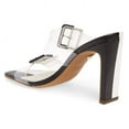 thumbnail image 5 of Cecelia New York Vannah Sandal Black White Clear Open Toe Buckle Pump High Mules (Black Alabaster, 7.5), 5 of 6