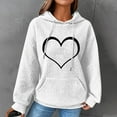 thumbnail image 2 of BLVB Hoodies for Women Heart Printed Long Sleeve Sweatshirts Dressy Casual Drawstring Fall Winter Pocket Pullover, 2 of 4