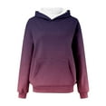 thumbnail image 3 of Chiccall Womens Oversized Gradient Hoodies Fall Casual Long Sleeve Loose Fit Hooded Sweatshirts with Pocket, 3 of 5