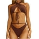 thumbnail image 1 of Conjunto de ropa de playa con almohadilla para el pecho de bikini cómodo de color sólido para mujer OAVQHLG3B Store  lin121212, 1 of 4