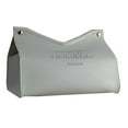 thumbnail image 3 of GUOOL Stylish Tissue Box Holder PU Leather Triangle Facial Tissue Box for Dresser Gray Gray 22x12.8x14cm, 3 of 8