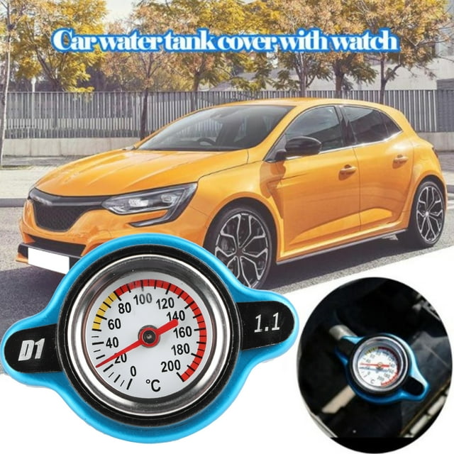 Thermostatic Radiator Cover, Universal Car Radiator Cover, Leakproof Radiator with Temperature Gauge, Car Radiator Replacement Parts