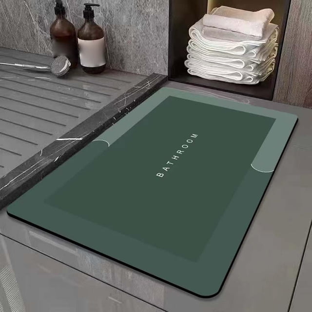 Alfombrilla de , alfombrilla de antideslizante, suave, alfombra de absorbente de agua, alfombrilla de de , alfombrilla de , Rectángulo Verde L Fernando alfombra de baño