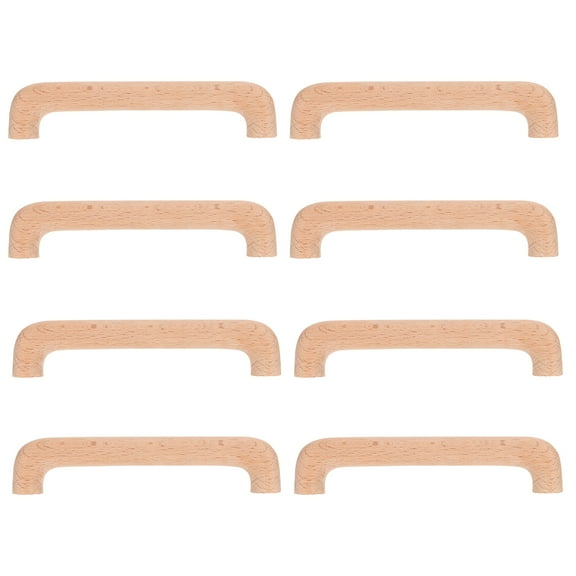 CATIEBYE Pull Knobs Wood Color Closet 8Pcs 5.7X1.2In