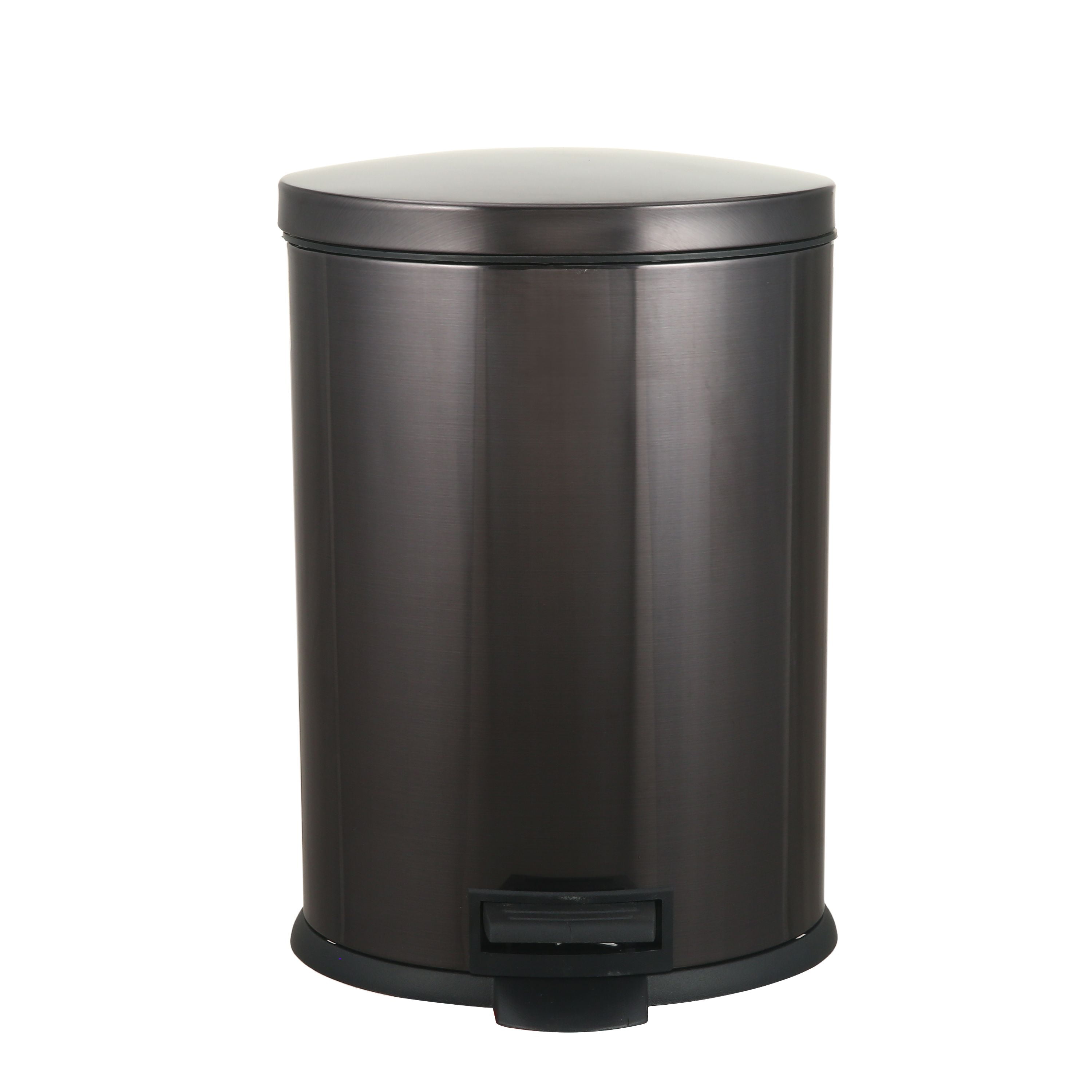 Better Homes & Gardens 3.1 Gallon Trash Can, Oval Bathroom Trash Can,  Stainless Steel