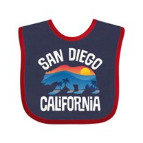 Inktastic San Diego California Bear Sunset Boys or Girls Baby Bib