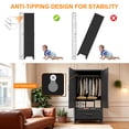 thumbnail image 6 of Jopath Metal Wardrobe Closet,60" Tall Armoire Wardrobe Cabinet 1 Drawers and Hanging Rod,Clothes Storage Organizer Cabinets for Bedroom,Office,Living Room,Black02, 6 of 8