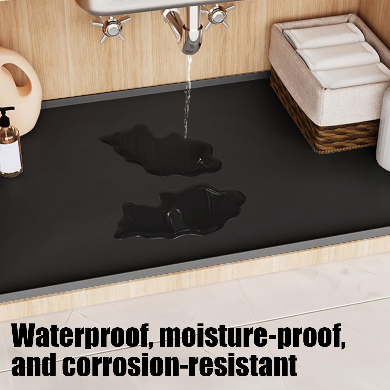 Mat for Under Sink 34 X 22in for Bathroom Kitchen Cabinets Easiest To Clean Under Shelf Liner NonSlip EcoFriendly Drip Tray