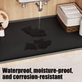 thumbnail image 5 of Yooshoverk Under Sink Mat 34 X 22In For Bathroom And Kitchen Cabinets Easy To Clean Under Shelf Liner Nonslip Ecofriendly Drip Tray Black 34X22In, 5 of 7