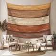 thumbnail image 2 of Farmhouse Burnt Orange Brown Large Tapestry for Bedroom Wall Hanging Tapestry, Vintage Wooden Striped Ceiling Backdrop Tapestries Poster Blanket Wall Decor for Teens Room Living Room Dorm 85" x 90", 2 of 8
