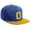 Royal Gold, White Gold, variant on Classic Snapback Hat Custom A to Z Initial Varsity Letters, Royal White Hat White Black Letter M