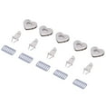 thumbnail image 2 of Twist Locks 2Colors 5sets Cierre de metal en forma de corazón Turn Turn Twist Lock Hardware Bolso Bolso Accesorio Plata / Bronce Robusto y Duradero, 2 of 8