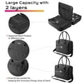 thumbnail image 3 of Byootique Makeup Bag Soft Sided Makeup Train Case Hangbag 2 Layer Cosmetic Tote with 4 Inner Removable Pouches Artist Multifunctional Toiletry Organizer Storage Carry on Travel Bag with Strap, 3 of 9