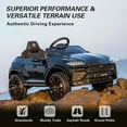 thumbnail image 6 of Rock Wheels Licensed Lamborghini Urus Ride On Truck Car Toy, 12V Battery Powered Electric 4 Wheels Kids Toys w/ Parent Remote Control, Foot Pedal, Music, Aux, LED Headlights, 2 Speeds (Black), 6 of 9