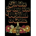 thumbnail image 2 of Junior's Coca Cola Unity I'd Like to Buy the World a Coke Retro Graphic Tee Black Small, 2 of 3