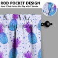 thumbnail image 5 of Kitchen Curtains 36 Inch Short - 3 Panel Set Pineapple Print, Rod Pocket Window Curtains 100% Polyester, Tropical Fruit Valance for Farmhouse, Cafe, Living Room, Bedroom, Easy Wash, 5 of 6