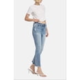 thumbnail image 3 of Flying Monkey - High Rise Slim Straight Jeans with Distressed Raw Hem (27" Inseam) - F5160, 3 of 8