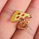 thumbnail image 5 of Nestingho Pin De Comida De Pizza Amarillo Con Adorable Para Decorar Y, 5 of 6