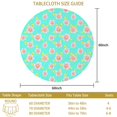 thumbnail image 3 of Pioneer Flower Floral Print Pattern Round Tablecloth 60 X 60 Inch, Wrinkle Resistant Wipeable Table Cloth for Kitchen Dining Picnic Patio Party, 3 of 6