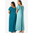 thumbnail image 3 of Only Necessities Women's Plus Size 2-Pack Long Silky Gown, 3 of 4