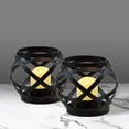 thumbnail image 3 of LumaBase Metal Candleholders with Battery Operated LED Candles - Set of 2, 3 of 7
