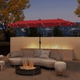 thumbnail image 4 of Costway Sombrilla De Patio De Doble Cara De 400 CM Con Luces Solares, Con Manivela, Base De Sombrilla Incluida, Para Jardín, Piscina, Patio Trasero, Beige/Gris/Azul Marino/Vino/Bronceado, 4 of 4