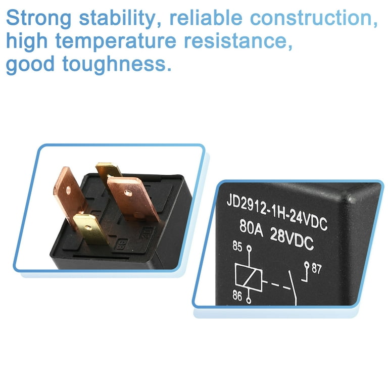 2 Relè Auto 4 Pin 24V 40A | Modello JD2912 - Per Camion, Barche E Fari - Foto 4