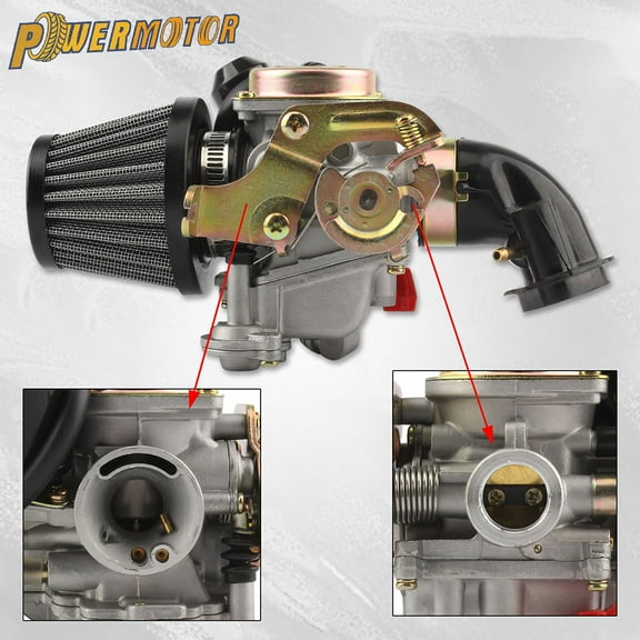Motorcycle Carburetor Set Suitable PD18J for GY6 Scooter Mopeds 4T 18mm 139QMB 139QMA CVK 50CC 49CC 4-stroke ATV Go Karts Dirt Bike Enduro Motocross Accessories