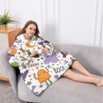 thumbnail image 5 of Oversized Wearable Blanket Hoodie,Halloween Cute Trick or Treat Characters Sherpa Blanket Hoodie with Super Pockets,Super Warm Fuzzy Pullover for Women & Men, 5 of 6
