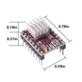 thumbnail image 4 of 5 Pcs Module de Pilote Moteur Stepper Drv8825 avec Dissipateur Thermique pour Imprimante 3d Rrerap Rampes 1.4 A4988 Stepstick, 4 of 5