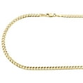 thumbnail image 2 of 14K Yellow Gold 3mm Solid Plain Curb Cuban Chain Link Necklace 18 Inches, 2 of 7
