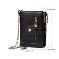 thumbnail image 2 of Cartera Para Hombre De Alta Capacidad Cartera De Cuero Pu Genuino Con Doble Cremallera Monedero Con Múltiples Ranuras Para Tarjetas Cateissary AP007589-01, 2 of 6
